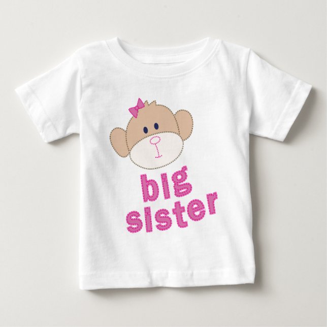 Big Sister monkey T-shirt (Front)