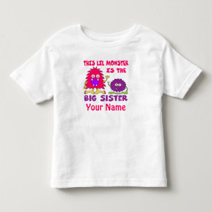 Big Sister Monster Personalised Shirt
