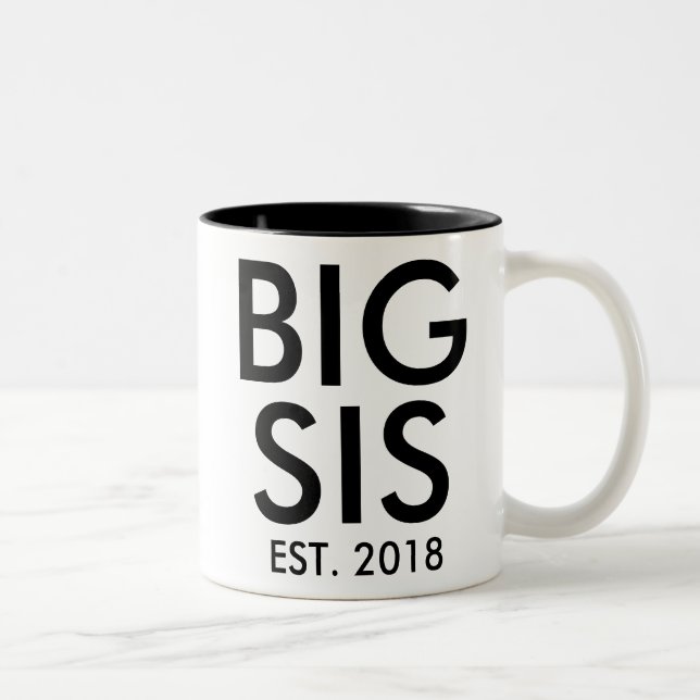 Big sister Mug | New baby Pregnancy Personalised (Right)