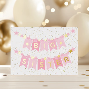 Big Sister New Baby Foil Card