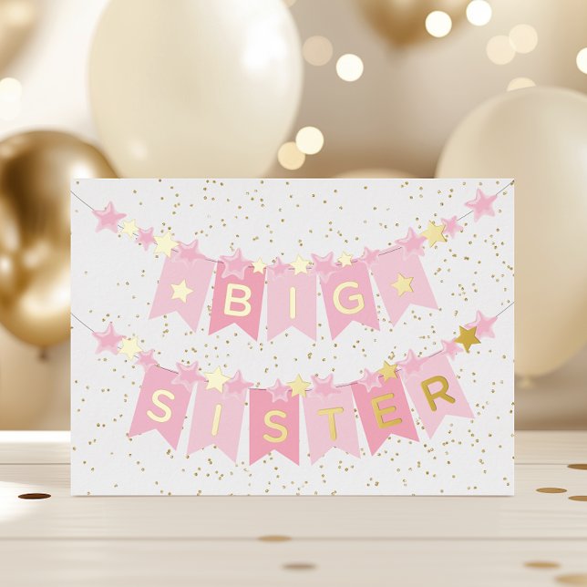 Big Sister New Baby Foil Card (Creator Uploaded)