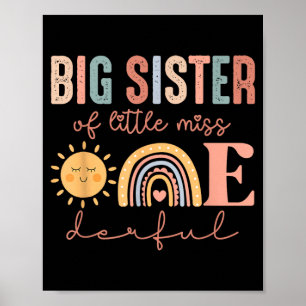 Big Sister Of Little Wonderful 1st Birthday First Poster