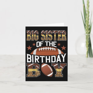 Big Sister Of The Birthday Boy Football Baller Gam Card