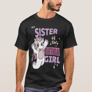 Big Sister of the Birthday Girl Cute Unicorn Match T-Shirt