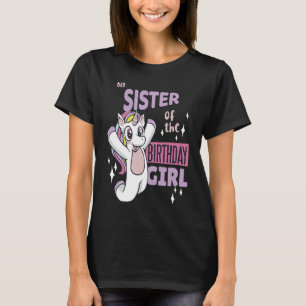 Big Sister of the Birthday Girl Cute Unicorn Match T-Shirt