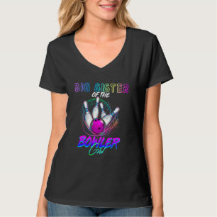 Big Sister Of The Bowler Girl Matching Family Bowl T-Shirt