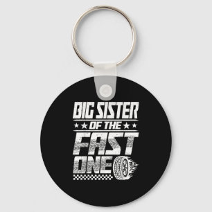 Big Sister Of The Fast One First Birthday Racing C Key Ring