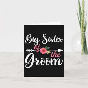 Big Sister Of The Groom Shirts For Women1 Card