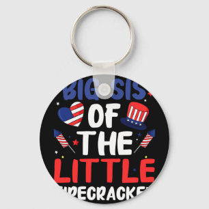 Big sister of the little firecracker funny family key ring