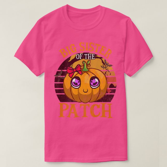 Big Sister Of The Patch Family Group Halloween 550 T-Shirt (Design Front)