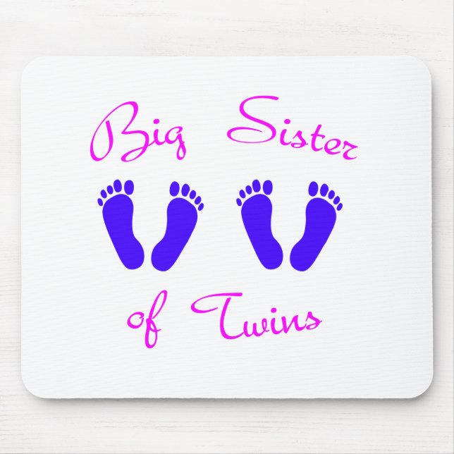 Big sister of twin boys mouse pad (Front)