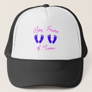 Big sister of twin boys trucker hat