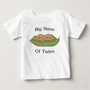 Big Sister Of Twins Baby T-Shirt