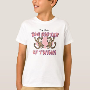 Big Sister of Twins - Monkey t-shirts