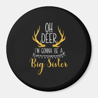 Big Sister Oh Deer Baby Announcement Cute Style Magnet