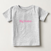 Big Sister pink custom name text fun cute