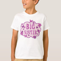 Big Sister Pink Flower Butterfly Shirt