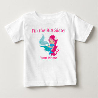 Big Sister Pink Mermaid Personalised Shirt