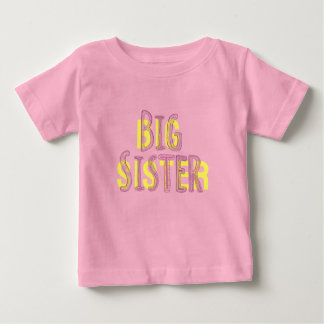 Big sister pink text with patterns baby T-Shirt