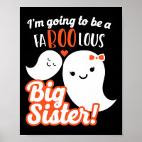 Big Sister Pregnancy Announcement Cute Ghost Girls