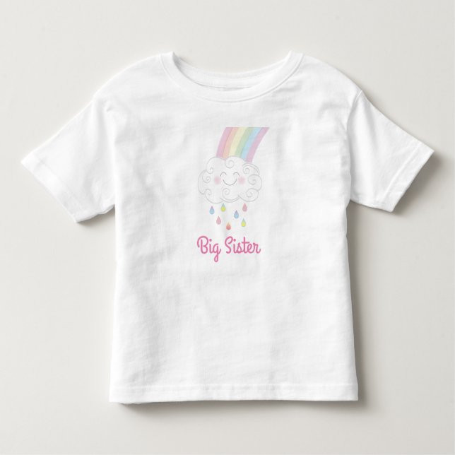 Big Sister Rainbow Toddler T-Shirt (Front)