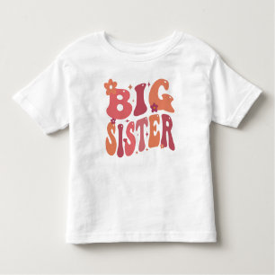Big Sister Retro Fall Groovy Toddler T-Shirt