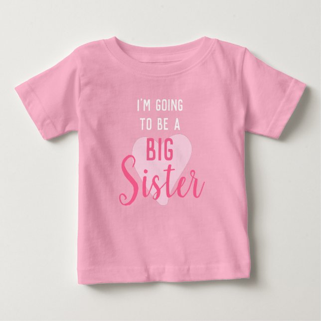 Big Sister reveal cute pink Baby T-Shirt (Front)