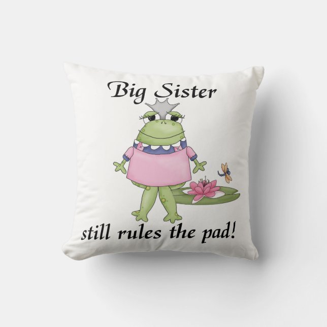 Big Sister Rules the Pad Gifts Cushion (Front)