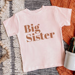 Big Sister | Rust Matching Sibling Family<br><div class="desc">Custom printed apparel personalised with "Big Sister" graphic in trendy modern font. Perfect for a pregnancy announcement photo or a gift for older siblings when new baby arrives! Use the design tools to edit the colours or add your own text and photos to create a one of a kind custom...</div>