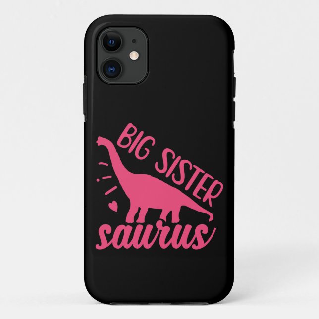 Big Sister Saurus in Pink Case-Mate iPhone Case (Back)