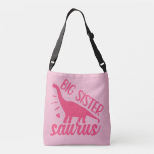Big Sister Saurus in Pink Crossbody Bag