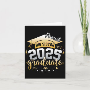 Big Sister Senior 2025 Proud Big Sister Cl 2025 Gr Card