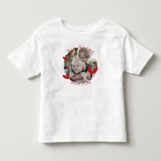 Big Sister Siblings Photo Heart Cute Toddler T-Shirt