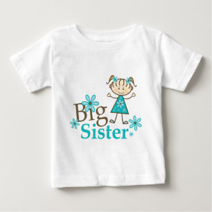 Big Sister Stick Figure Baby T-Shirt