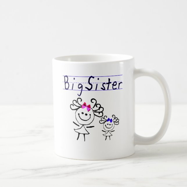 Big sister stick figure coffee mug (Right)