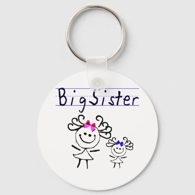 Big sister stick figure key ring (Front)