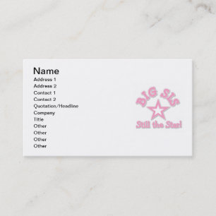 Big Sister Still the Star Gifts Business Card
