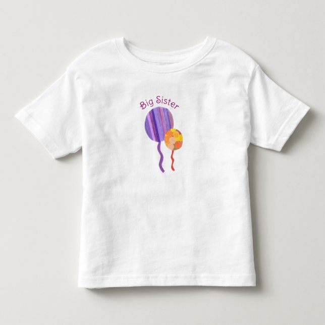 Big Sister Tee - Balloon Theme (Front)