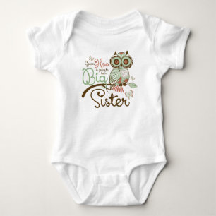 Big Sister To Be Owl Baby Bodysuit
