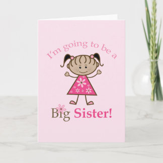 Big Sister To Be Stick Figure Girl Ethnic Announcement