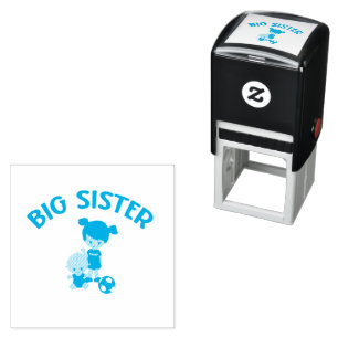 Big Sister to New Baby Brother Self-inking Stamp