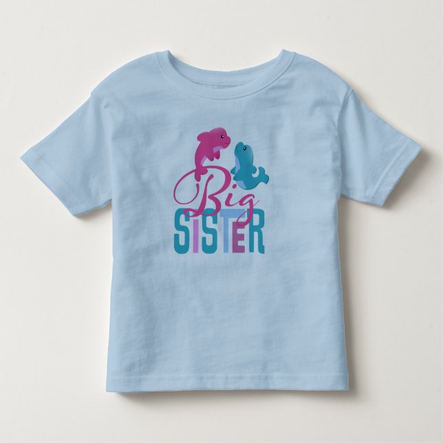 Big Sister Toddler Ringer T-Shirt (Front)
