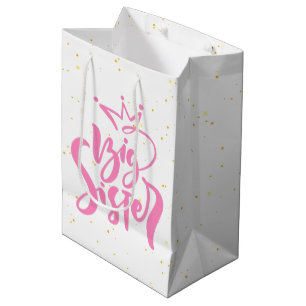 Big Sister Typography Modren Text Medium Gift Bag