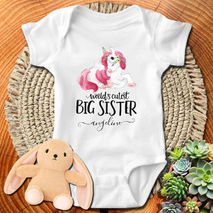Big Sister Unicorn Baby Bodysuit