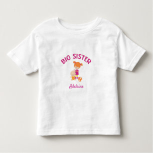 Big Sister with Baby Brother Personalised Toddler T-Shirt