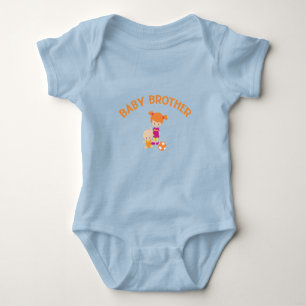 Big Sister with Baby Brother Soccer Ball Baby Bodysuit