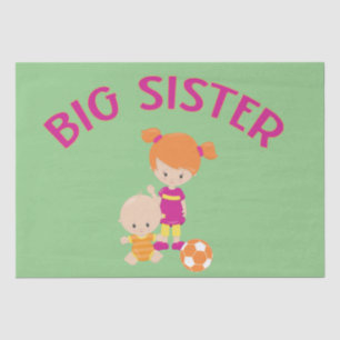 Big Sister with Baby Brother Soccer Ball Gift Tissue Paper