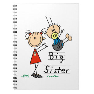 Big Sister with Little Brother Gifts Spiral Notebook