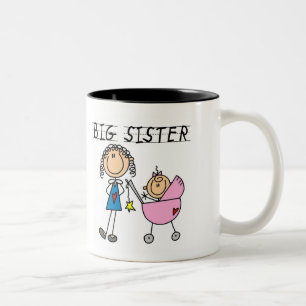 Big Sister with Little Sis Tshirts Two-Tone Coffee Mug