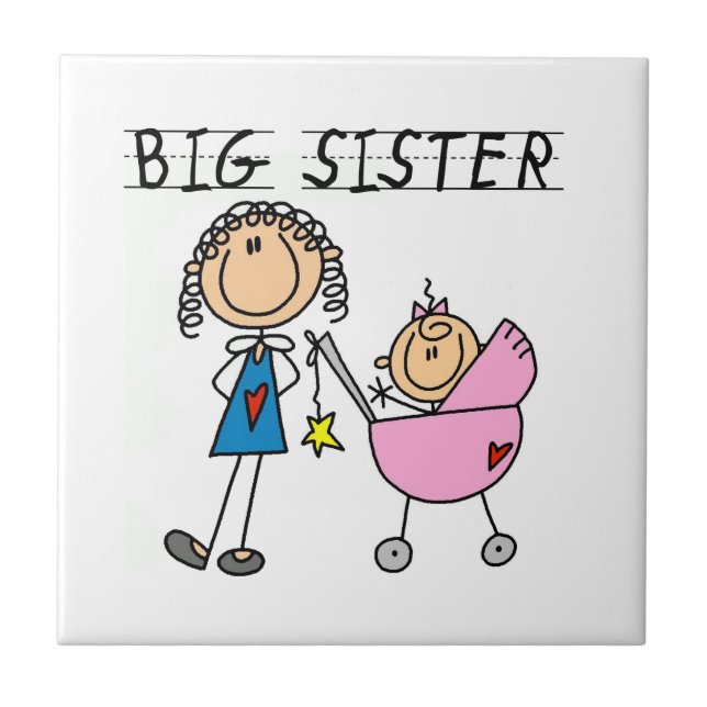 Big Sister With Little Sister Gifts Tile (Front)